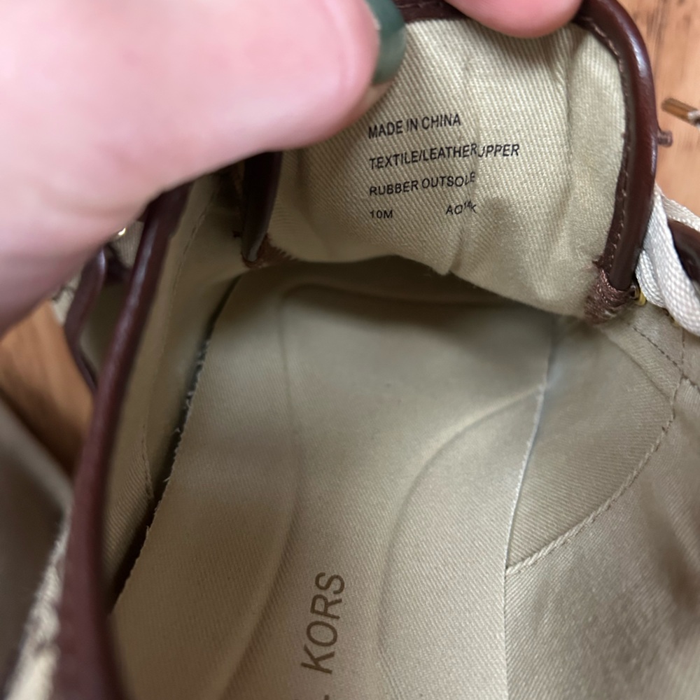 Michael Kors Women's Brown and Cream Sneakers - Picture 4 of 4